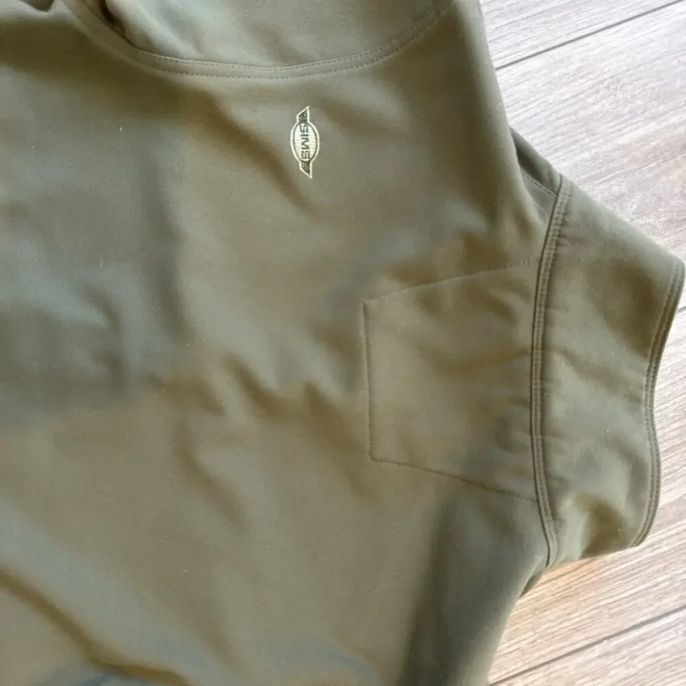 SIMS Bomber Jacket Women Large Olive Green Zip Bomber Sweater Free Shipping!